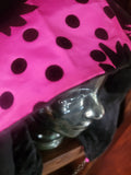 lightweight Hood - Hot Pink Polka Dot/Gray Minky | Raised Texture Detail
