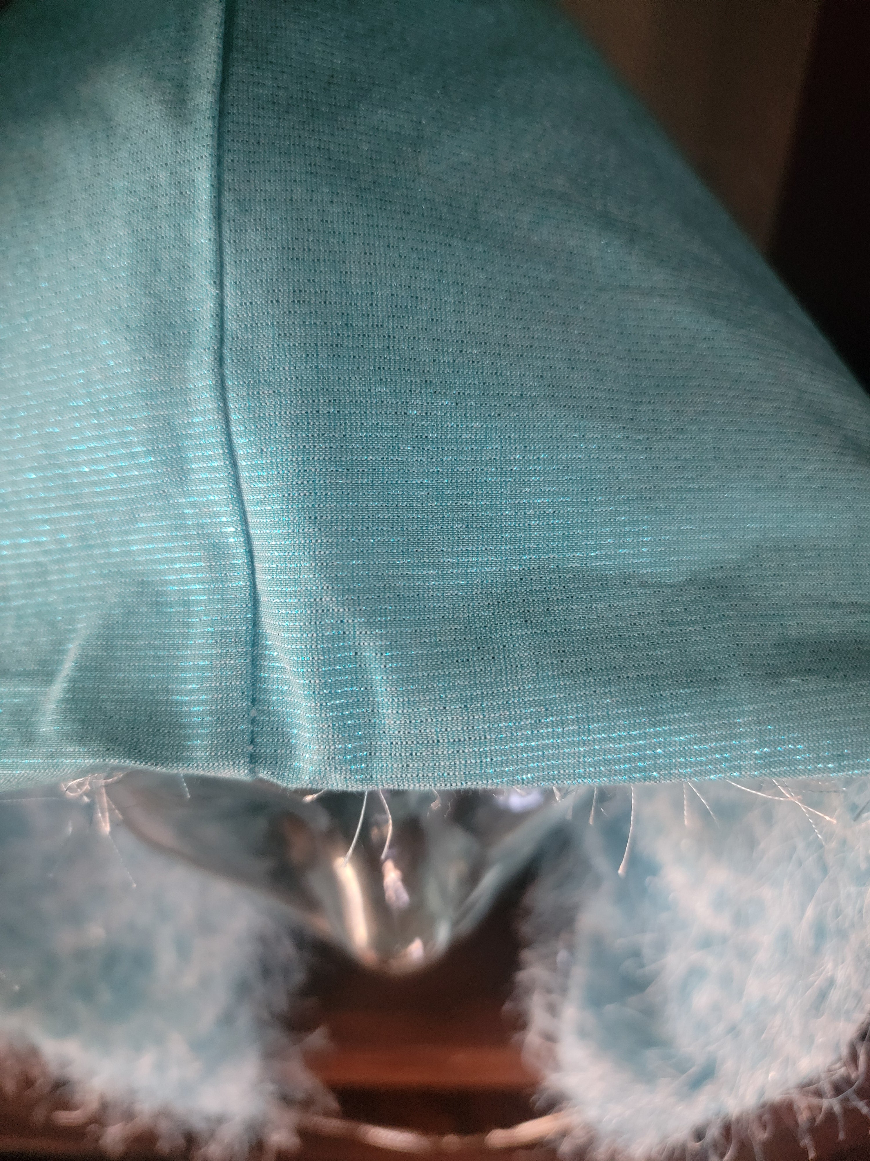 Lightweight Hood - Teal Metallic/Leopard Fringe | Octopus Charm